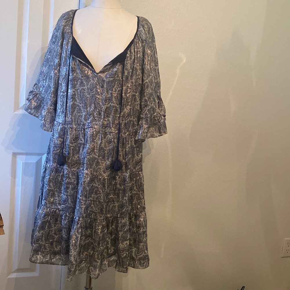Kobi Halperin designer metallic dress. XL.